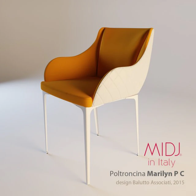 miji poltroncina marilyn p c chair 3D Model .c4d .max .obj .3ds .fbx .stl .blend 