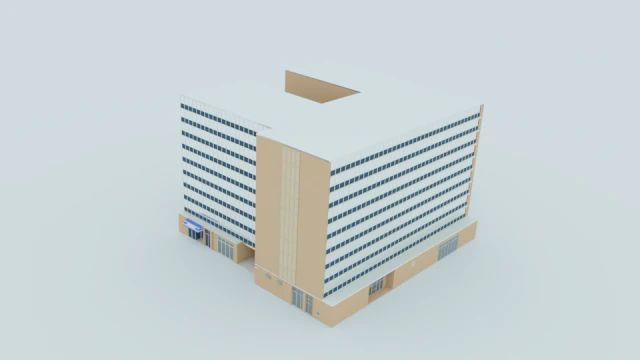 Geb&auml;ude 3D Modell .c4d .max .obj .3ds .fbx .stl .blend 