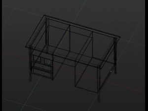 traditional classic desk lowpoly Modelo 3D