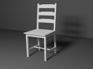 white chair Modelo 3D