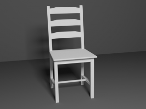 white chair Modelo 3D