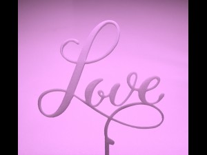 wedding cake decoration - love Modelo de impresión 3D