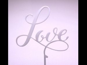 wedding cake decoration - love Modelo de impresión 3D