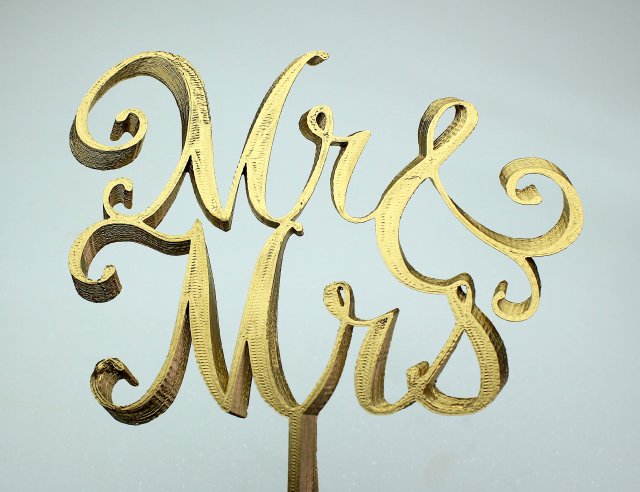 Download wedding cake decoration - mr ms 3D Model