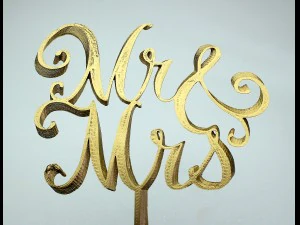 wedding cake decoration - mr ms 3D Print Model