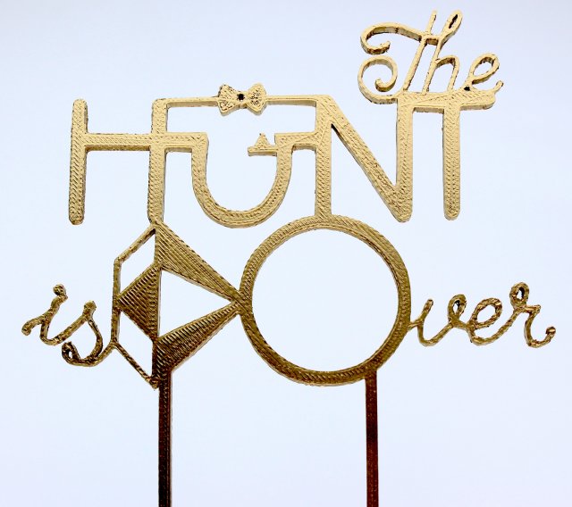 wedding cake decoration - hunt is over 3D Print Model .c4d .max .obj .3ds .fbx .stl .blend 