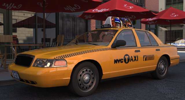 car taxi Modelo 3D .c4d .max .obj .3ds .fbx .stl .blend 