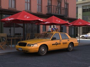 car taxi Modelo 3D