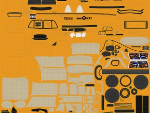 car taxi Modelo 3D