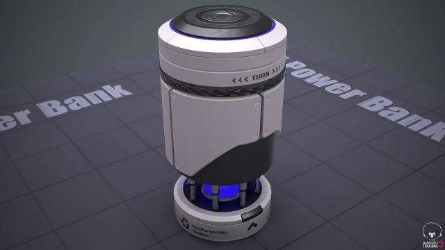 sci-fi power bank 3D Model .c4d .max .obj .3ds .fbx .stl .blend 