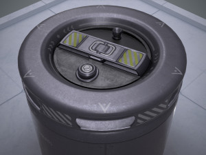 sci-fi barrel pbr 3D मॉडल