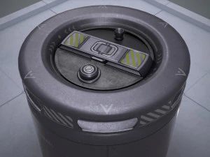 sci-fi barrel pbr 3D Model