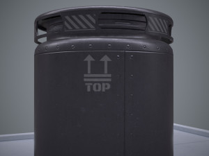 sci-fi barrel pbr 3D मॉडल