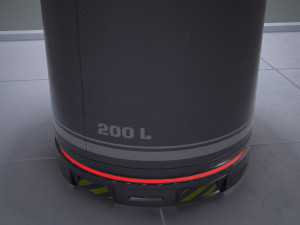 sci-fi barrel pbr 3D मॉडल