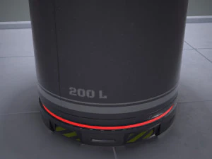 sci-fi barrel pbr 3D Model