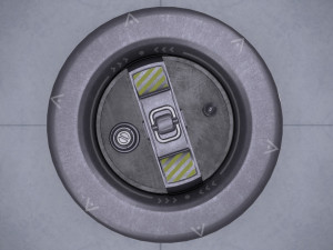 sci-fi barrel pbr 3D मॉडल