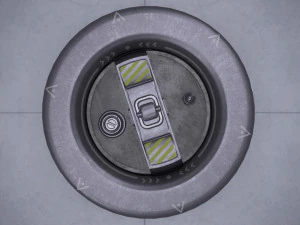 sci-fi barrel pbr 3D Model