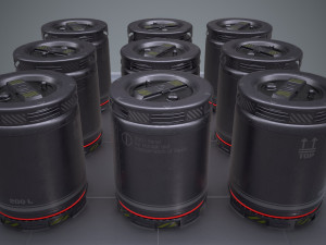 sci-fi barrel pbr 3D मॉडल