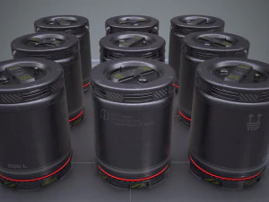 sci-fi barrel pbr 3D Model