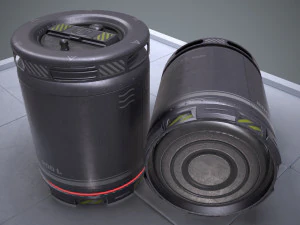 sci-fi barrel pbr 3D Model