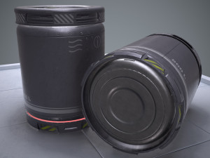 sci-fi barrel pbr 3D मॉडल