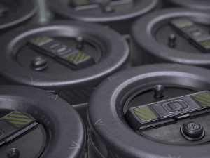 sci-fi barrel pbr 3D मॉडल