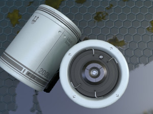 sci-fi barrel white game-ready pbr 3D Model