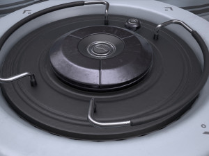 sci-fi barrel white game-ready pbr 3D Model
