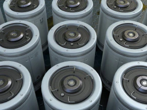 sci-fi barrel white game-ready pbr 3D Model