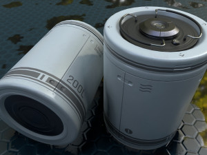 sci-fi barrel white game-ready pbr 3D Model