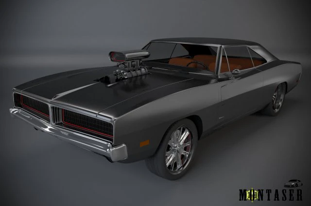 dodge 69 custom 3D Model .c4d .max .obj .3ds .fbx .stl .blend 