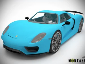 ポルシェ 918 スパイダー 2015 3Dモデル