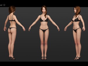 ava - beautiful female character 3D Model