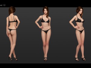 ava - beautiful female character 3D Model