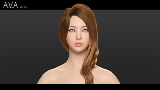 ava - beautiful female character 3D Model .c4d .max .obj .3ds .fbx .stl .blend 