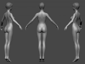 bela basemesh feminina Modelo 3D