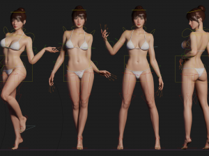 joy - realtime female character 3Dモデル