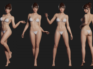 joy - realtime female character 3Dモデル