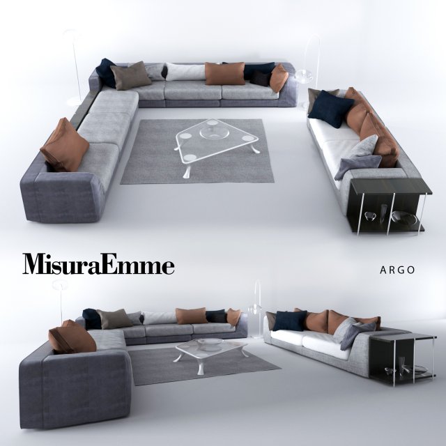comfortable sofas misuraemme Modello 3D .c4d .max .obj .3ds .fbx .stl .blend 
