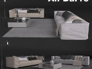 the sofas in modern style alf dafre 3D Model