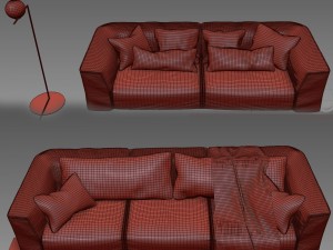 the sofas in modern style alf dafre 3D 모델