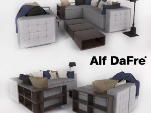 canap&eacute; confortable dans un style moderne alf dafre Modèle 3D