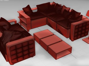 comfortable sofa in a modern style alf dafre Modelo 3D