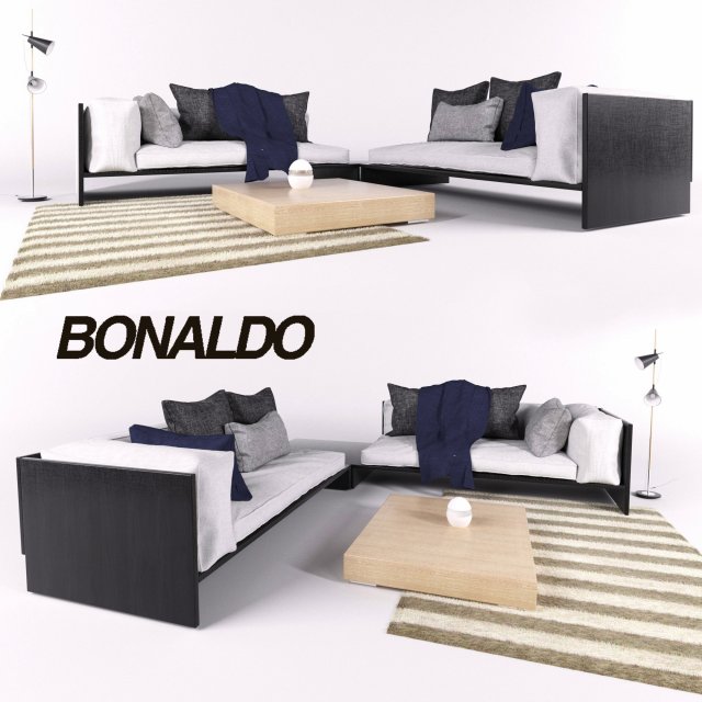 elegant sofa coffee table bonaldo Modelo 3D .c4d .max .obj .3ds .fbx .stl .blend 