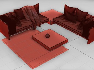 elegant sofa coffee table bonaldo Modelo 3D