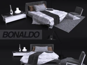 bed in modern style bonaldo 3D Model