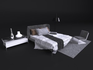 bed in modern style bonaldo Modelo 3D