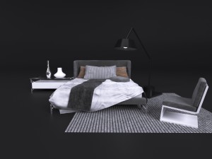 bed in modern style bonaldo Modelo 3D