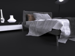 bed in modern style bonaldo Modelo 3D