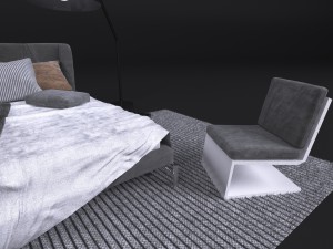 bed in modern style bonaldo Modelo 3D
